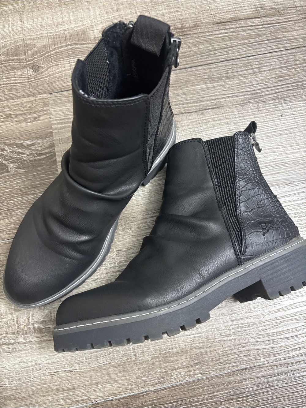 Women's Black Chelsea Combat Boots
